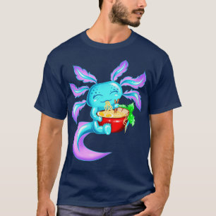 Camiseta Kawaii Axolotl Ramen Cute Miracle Amphibian