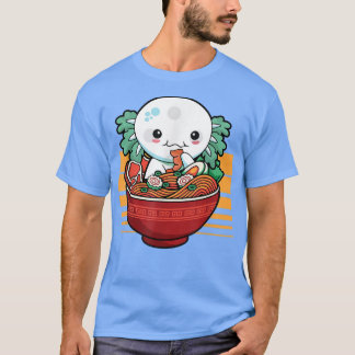 Camiseta Kawaii Axolotl Ramen Japanese Anime Gift Kids Girl