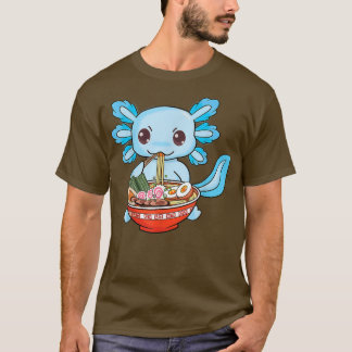 Camiseta Kawaii Axolotl Ramen Noodles Japanese Anime Gift G