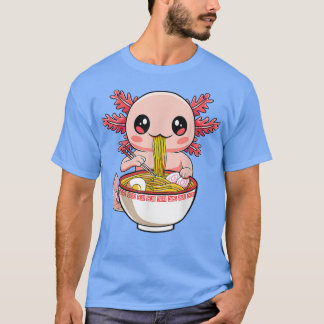 Camiseta Kawaii Axolotl Ramen Noodles Japanese Anime Otaku 
