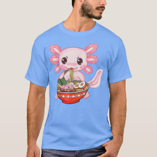 Camiseta Kawaii Axolotl Ramen Noodles Japanese Anime Otaku 