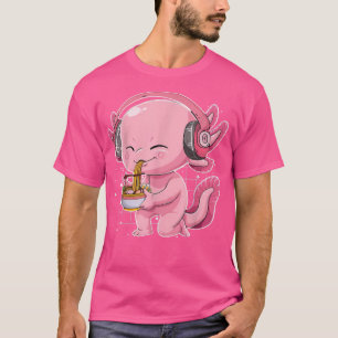 Camiseta Kawaii Axolotl Ramen Noodles Japoneses Anime Gift