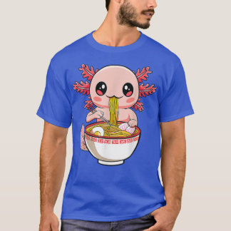 Camiseta Kawaii Axolotl Ramen Noodles Japoneses Anime Otaku