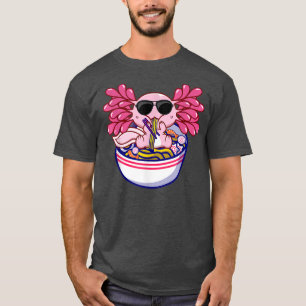 Camiseta Kawaii Axolotl Ramen Noodles Japoneses Anime Regal