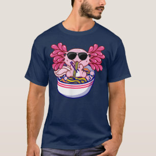 Camiseta Kawaii Axolotl Ramen Noodles Japoneses Anime Regal
