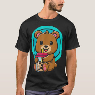 Camiseta Kawaii Bear Bebe Burbble Tea Lover