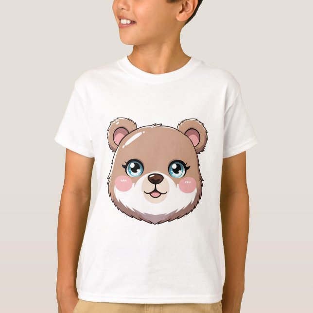 Camiseta Kawaii Bear Head (Anverso)