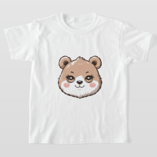 Camiseta Kawaii Bear Head 