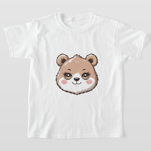 Camiseta Kawaii Bear Head  (Distribución)