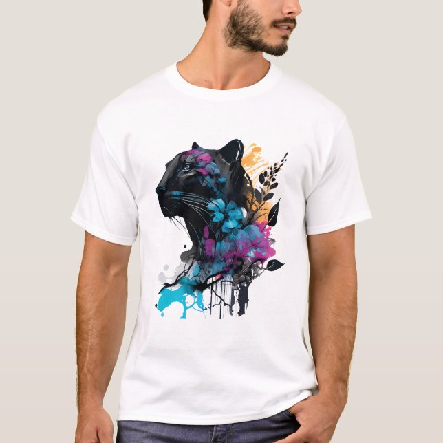 Camiseta Kawaii Big Black Cat (Anverso)