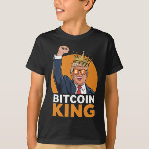 Camiseta Kawaii Bitcoin Rey Trump Cripto Tomas Bitcoin Ev