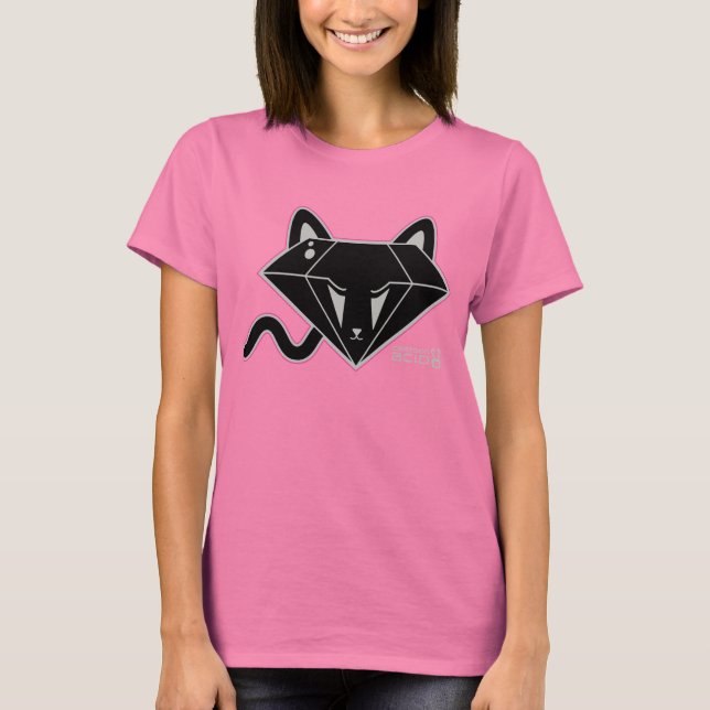 Camiseta Kawaii Black Diamond Kitty Cat (Anverso)