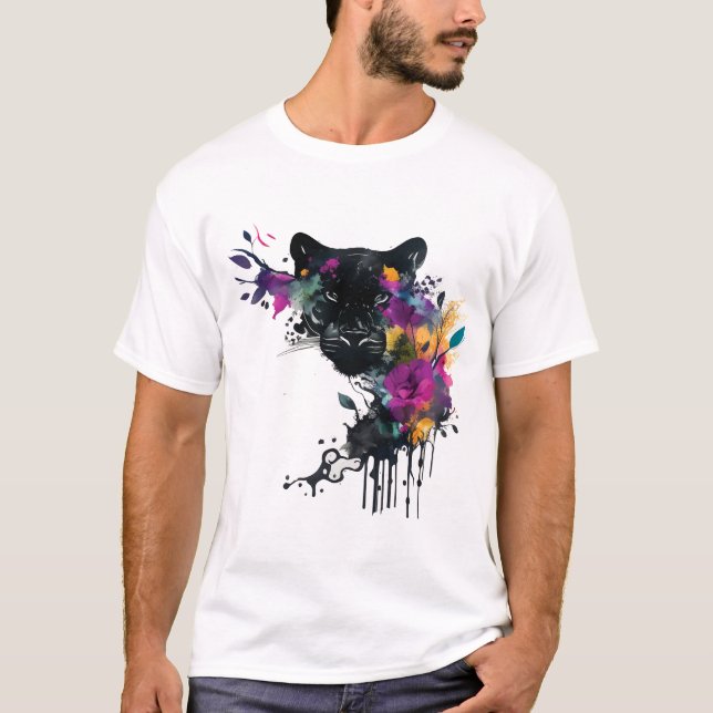 Camiseta Kawaii Black Panther (Anverso)