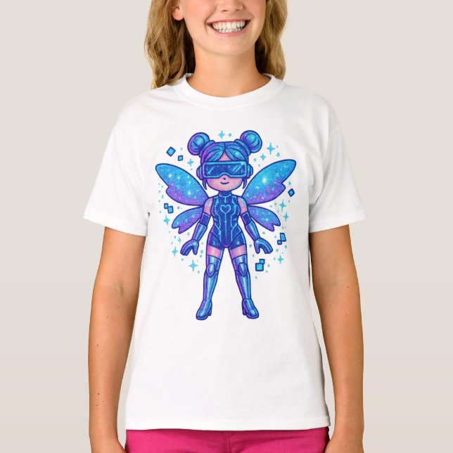 Camiseta Kawaii Blue Fairy – Cute Magical T-shirt (Anverso)