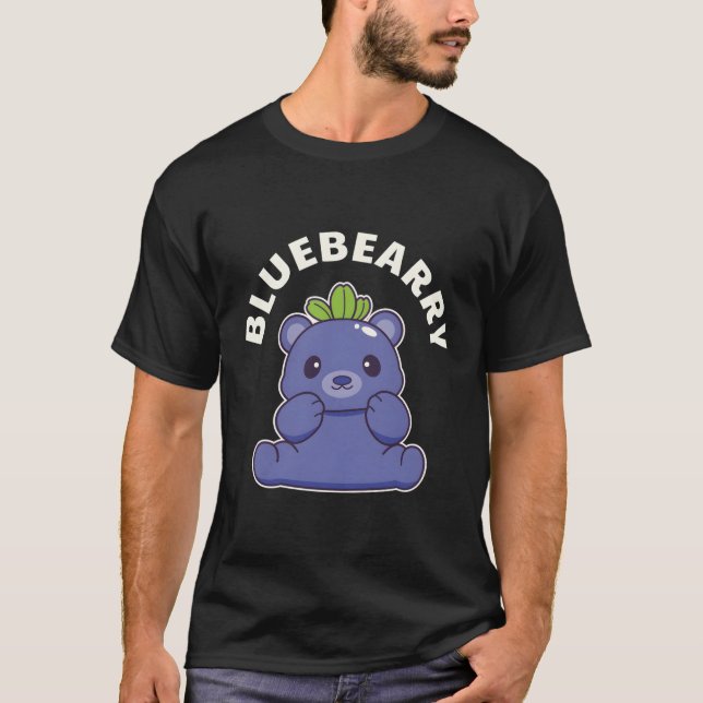 Camiseta Kawaii Blueberry Bear (Anverso)