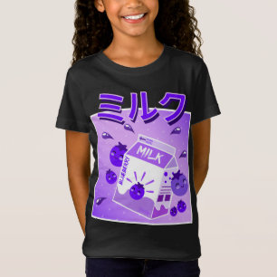 Camiseta Kawaii Blueberry Milk Shak japonés de Guay Retro 9