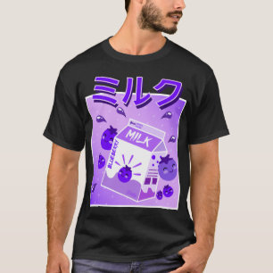 Camiseta Kawaii Blueberry Milk Shak japonés de Guay Retro 9