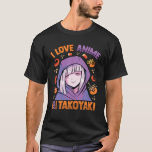 Camiseta Kawaii Blushing Otaku Chica - Amo A Anime Y Tako