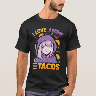 Camiseta Kawaii Blushing Otaku Chica - Amo Anime Y Taco