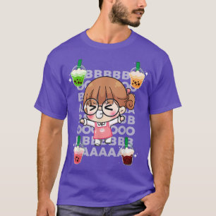 Camiseta Kawaii Boba Tea Bubble Tea Anime Kawaii Neko