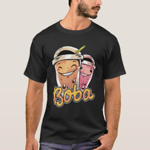 Camiseta Kawaii Boba Tea Bubble Tea Leche Té Anime japonés