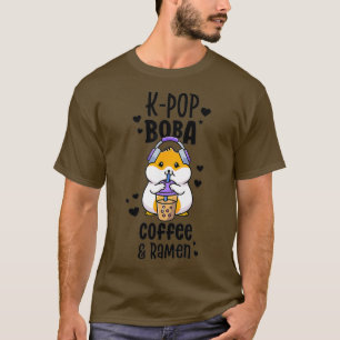 Camiseta Kawaii Boba Y Chicas De Camisas De KPop Café Ramen