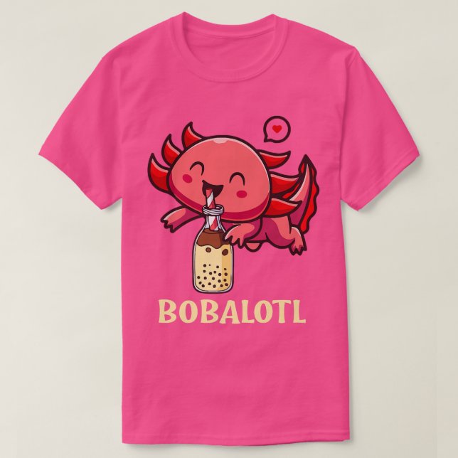 Camiseta Kawaii Bobalotl Axolotl Boba Tea Bubble Leche Anim (Diseño del anverso)