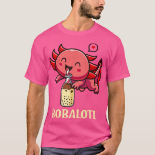 Camiseta Kawaii Bobalotl Axolotl Boba Tea Bubble Leche Anim