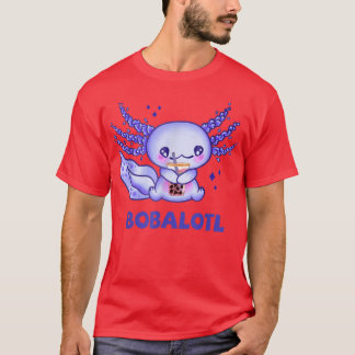 Camiseta Kawaii Bobalotl Axolotl Bubble Boba Tea Para Mujer