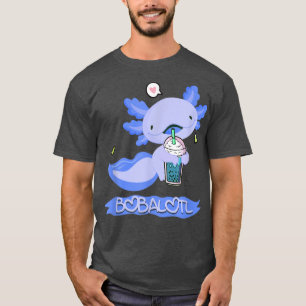 Camiseta Kawaii Bobalotl Boba Tea Anime Axolotl Regalo Niño