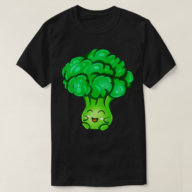 Camiseta Kawaii Broccoli Cute Vegetables Veggie Fun Aliment (Diseño del anverso)