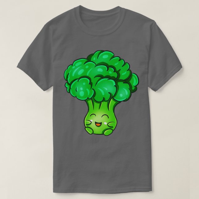 Camiseta Kawaii Broccoli Cute Vegetables Veggie Fun Aliment (Diseño del anverso)