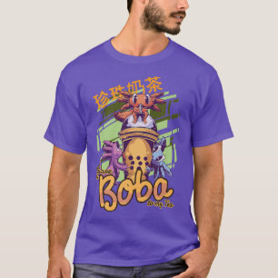 Camiseta Kawaii Bubble Tea Axolotl Funny Boba Tea Premium