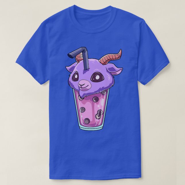 Camiseta Kawaii Bubble Tea Baphomet Funny Boba Tea 1184 (Diseño del anverso)