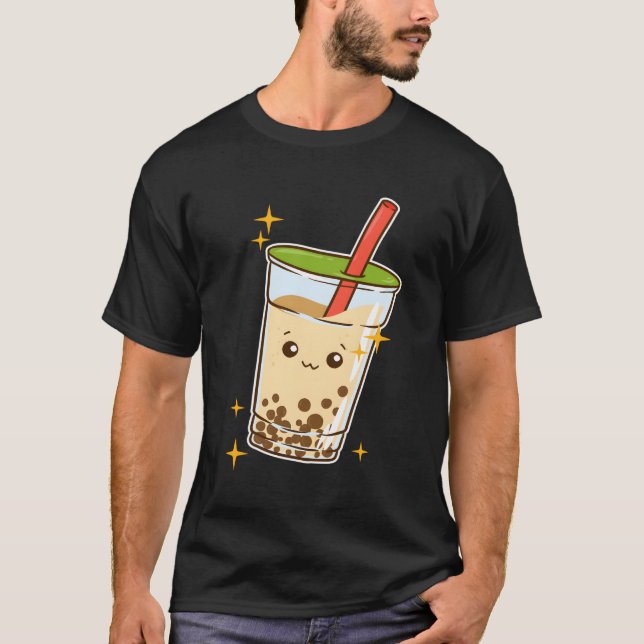 Camiseta Kawaii Bubble Tea Boba Tea Tapioca (Anverso)
