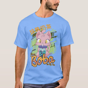 Camiseta Kawaii Bubble Tea Cat Otaku Manga y Anime Premiu