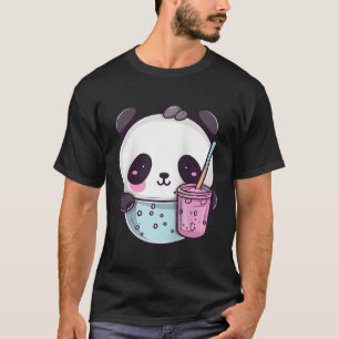 Camiseta Kawaii Bubble Tea Panda Boba-Tea Béisbol Japonés