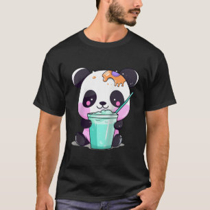 Camiseta Kawaii Bubble Tea Panda Boba-Tea Béisbol Japonés