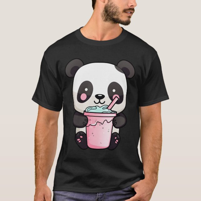 Camiseta Kawaii Bubble Tea Panda Boba-Tea Japanese (Anverso)