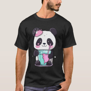 Camiseta Kawaii Bubble Tea Panda Boba-Tea Japonés