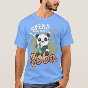 Camiseta Kawaii Bubble Tea Panda Funny Boba Tea 1200