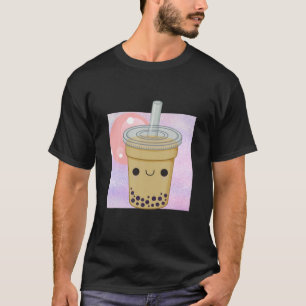 Camiseta Kawaii Bubble Tea Personalizado Boba Tea Leche Hom