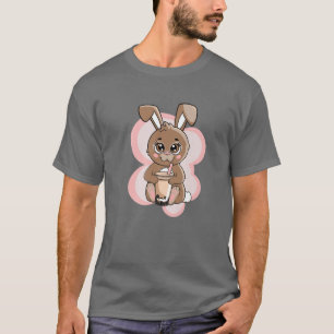 Camiseta Kawaii Bunny Boba Bubble Tea Cute Anime Rabbit Wom