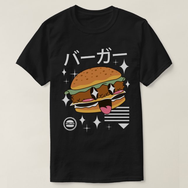 Camiseta Kawaii Burger (Diseño del anverso)