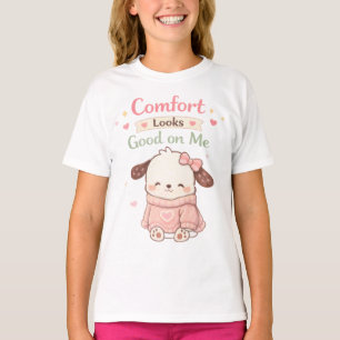Camiseta Kawaii Cachorro Lindo La Comodidad Se Ve Bien En M
