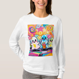 Camiseta Kawaii Candy Parade Colorido Personalizado