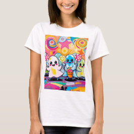 Camiseta Kawaii Candy Parade Colorido Personalizado