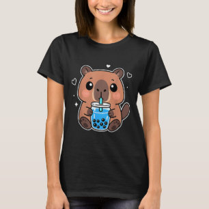 Camiseta Kawaii Capybara Boba Bebe una funda de anime japon