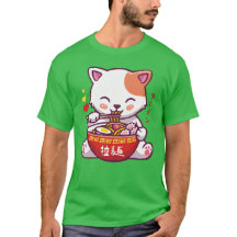 Kawaii Cat ama a Ramen | Anime Kitty comiendo Rame