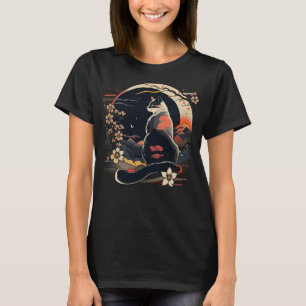 Camiseta Kawaii Cat Anime Retro Japonés Hombres Mujeres Niñ